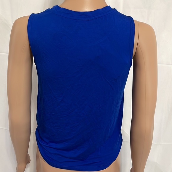 Lauren Ralph Lauren Petite Twist-Front Jersey Sleeveless Top - Picture 10 of 10